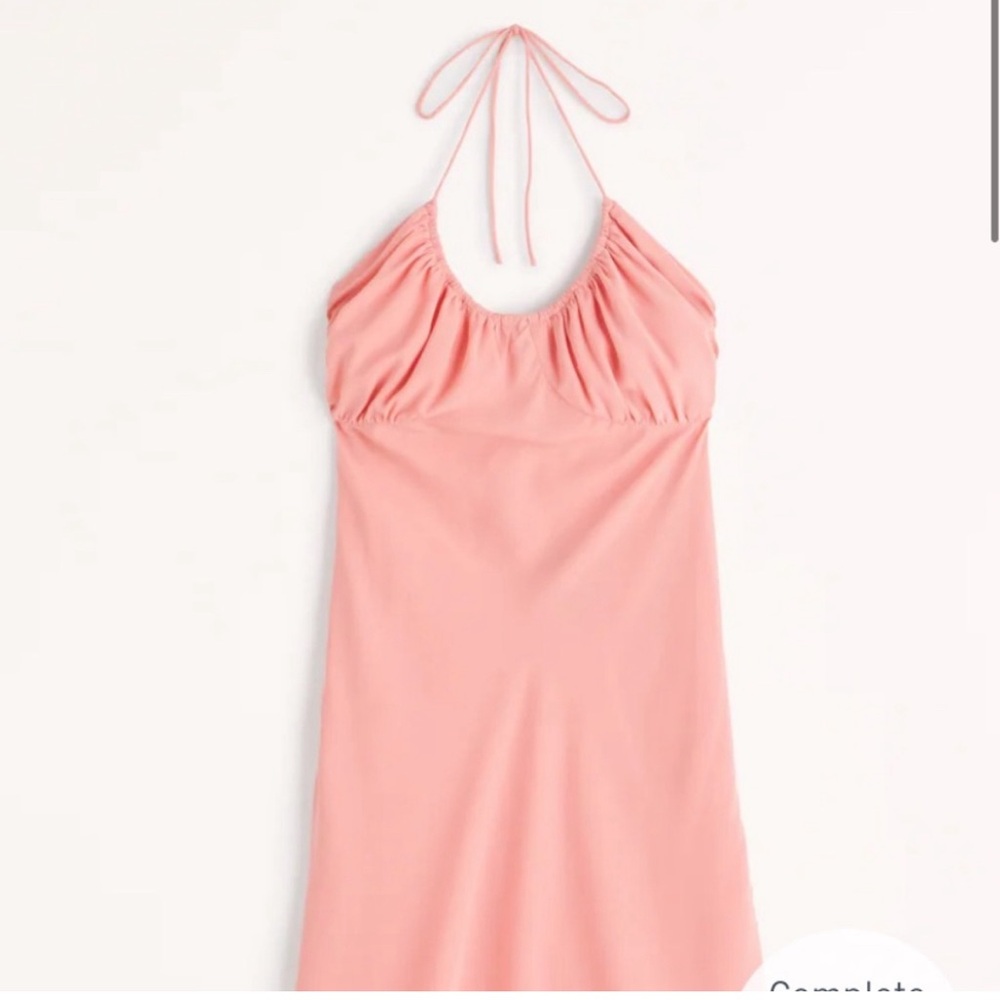 EUC - Abercrombie Halter Ruched Mini Dress